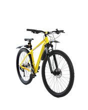 Modern Yellow Mountain Bicycle On White Background