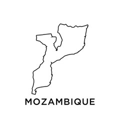 Wall Mural - Mozambique map vector design template