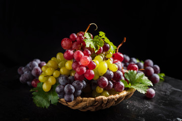 Canvas Print - Mix of red and yellow grape