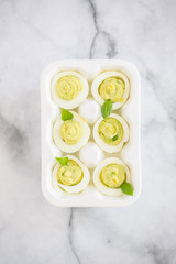 Wall Mural - Straight Up Deviled Eggs in Porcelain Shaped Carton