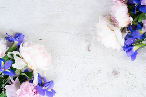 Fresh peony flowers
