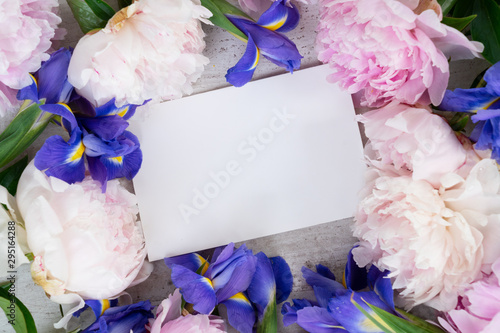 Fresh peony flowers