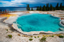 Geothermal Feature At West Thumb At Yellowstone National Park (USA)