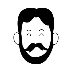 Sticker - man with beard and mustache design