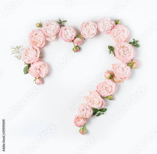Flowers flat lay composition