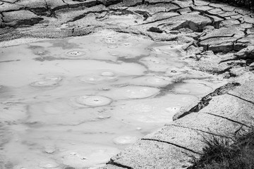 Wall Mural - Geothermal feature at Artists painpots area at Yellowstone National Park (USA)