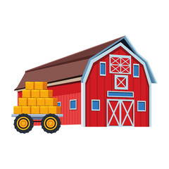 Sticker - wooden Farm barn design