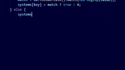 Wall Mural - empty blue display is getting filled with coded words