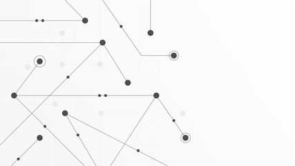 Abstract geometric Circuit connect lines and dots.Simple technology graphic background.Illustration Vector design Network technology and Connection concept.