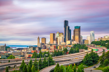 Seattle, Washington, USA Downtown City Skyline