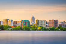 Madison, Wisconsin, USA Downtown Skyline