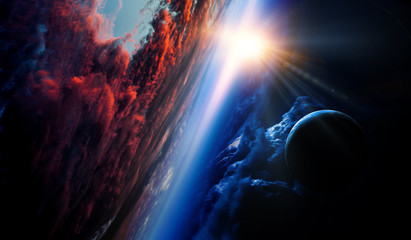 abstract planets and space background