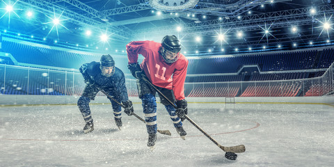 Poster - Ice hockey players in action