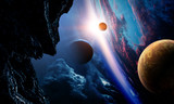 Fototapeta Kosmos - Abstract planets and space background