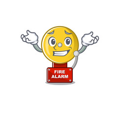 Poster - Grinning fire alarm isolated with the mascot