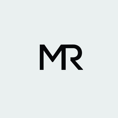 Wall Mural - M and R letters creative logo vector
