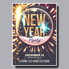 2020 Christmas Party Flyer Poster Vector. Happy New Year. Celebration Template. Winter Background. Design Illustration