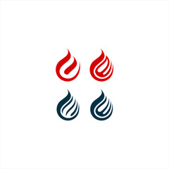 Sticker - Fire flame vector illustration design template