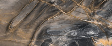 Black Marble Texture Background With Golden Veins, Black Marble Natural Pattern For Background, Abstract Black White And Gold, Black And Yellow Marble For Ceramic Wall And Floor Tiles.