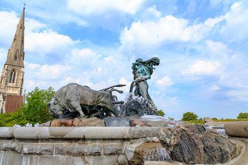 Wall Mural - Copenhagen, Denmark. Gefions Fountain (