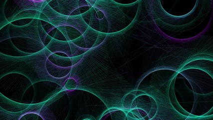 Wall Mural - abstract perfect circles appear and rotate then fade to black