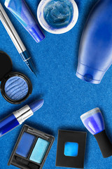 Canvas Print - Blue cosmetics collection