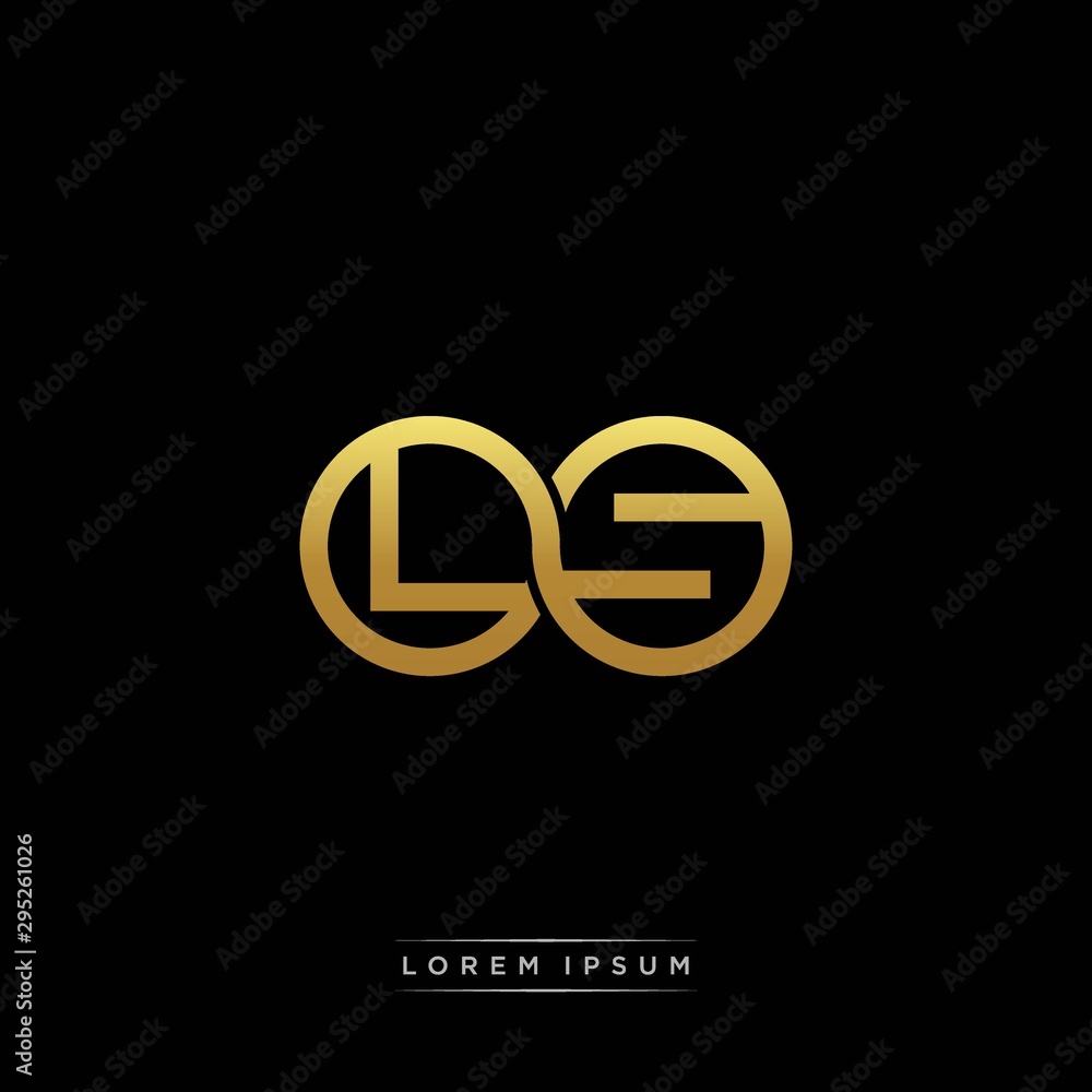 LS initial letter linked circle capital monogram logo modern template ...