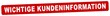 © fotohansel - nlsb1139 NewLongStampBanner nlsb - german banner (deutsch) text - Wichtige Kundeninformation: Stempel - einfach / rot / Vorlage - 7zu1 - new-version - xxl g8621