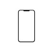 Smartphone template for design, mockup on white background.