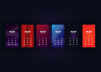 Wall Mural - Phone Pin Lock Set on Smartphone with Security User Interface User Experience UI Vector Illustration