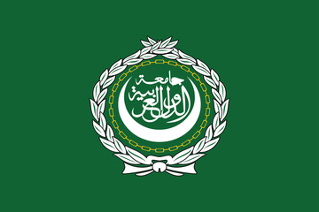 Arab League flag, official colors and proportion correctly. Arab League flag. Vector illustration. EPS10. Arab League flag vector icon, simple, flat design for web or mobile app.