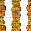 © aremihc - Seamless background of rows of cheerful halloween pumpkins