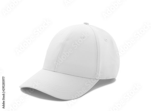 Download Baseball Cap White Templates Front Views Isolated On White Background Mockup Wall Mural Missty PSD Mockup Templates