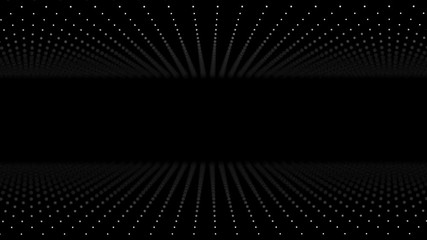 Wall Mural - Grid gateway of room wall tunnel with dot and line of 3d interior with wireframe street for futuristic digital tron illuminate sci-fi theme for network business background technology
