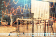 © Andrey - Business theme graph hologram with minimalistic cabinet interior background. Double exposure. Stock market concept.