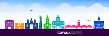 Guyana Travel Destination Grand Vector Illustration.