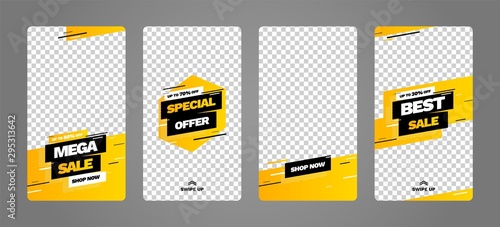 Fotografía Stories template set for banner sale, presentation, flyer, poster, invitation