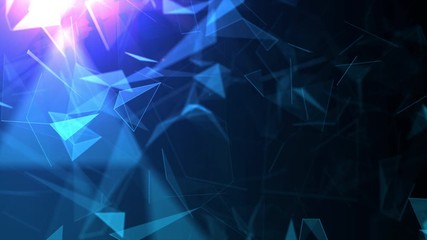 Abstract background motion transformation of empty copy space with plexus pattern of future innovation technology digital business concept with line network for decentralize communication connection