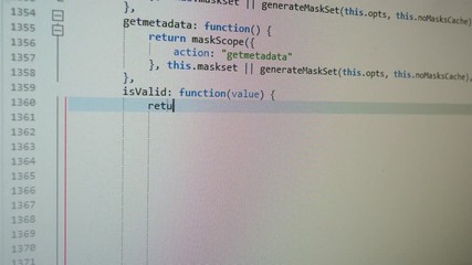 Wall Mural - 4k writing programming html code