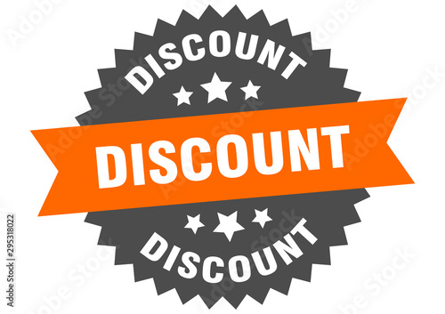 Cuadros en Lienzo discount sign. discount orange-black circular band label