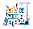 © sabelskaya - Job agency using builder equipment to build perfect employee team