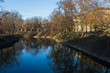 City water canal in Wroclaw in the morning. Poland