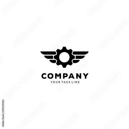 Wings With Gear Engineering Logo Design Inspiration Buy This