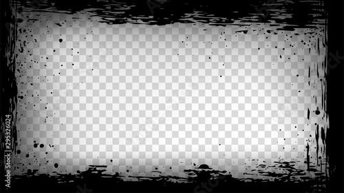 Vector Illustration In Grunge Style Dirty Frame With A Splash Of