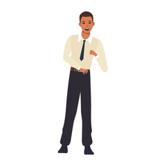 Wall Mural - cartoon man with tie, flat design