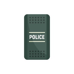 Canvas Print - Police shield icon. Flat illustration of police shield vector icon for web design