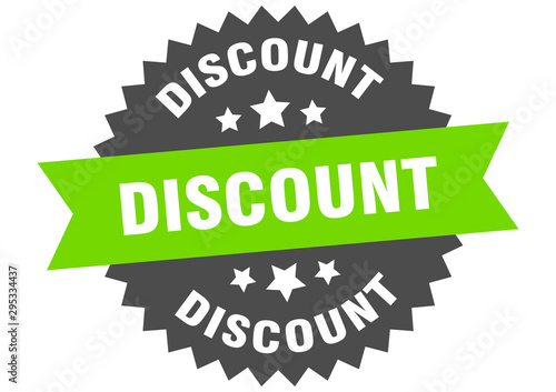 Cuadros en Lienzo discount sign. discount green-black circular band label