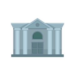 Poster - Architecture courthouse icon. Flat illustration of architecture courthouse vector icon for web design