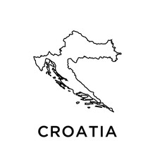 Croatia Map Vector Design Template