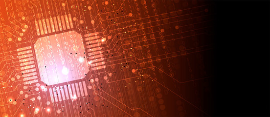 Abstract circuit board futuristic technology processing background